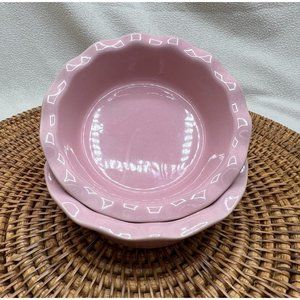 Set of 2 Robert Gordon Australia Pottery Ceramic Pink 5" Tart Ovenproof Dishes